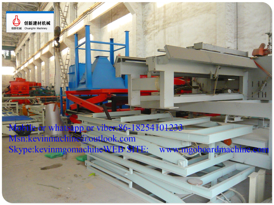 Cold Pressure Two Sides Formed MgO Board Production Line For Construction Board Material