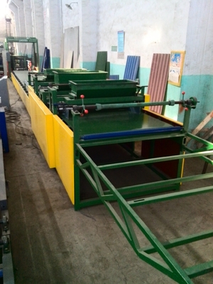 Straw Color Wave Tiles Making Machine , Reverse In Phase Running Tech Roof Tiles Machine
