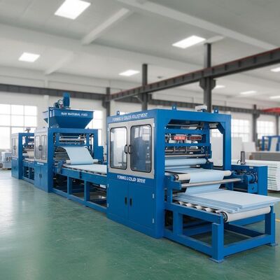 Blue mgo board machine incorporating adjusted colour technology to manufacture magnesium oxide boards for building materials