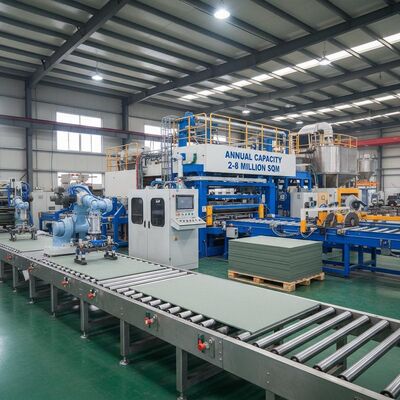 Annual Capacity 2-8 Million Sqm Semi-Automatic Fiber Cement Sheet Manufacturing Line Featuring High Automation With PLC Control System