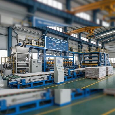 Full Automation Fiber Cement Board Production Line CE Standard 200kw Power Designed for Industrial Scale Manufacturing